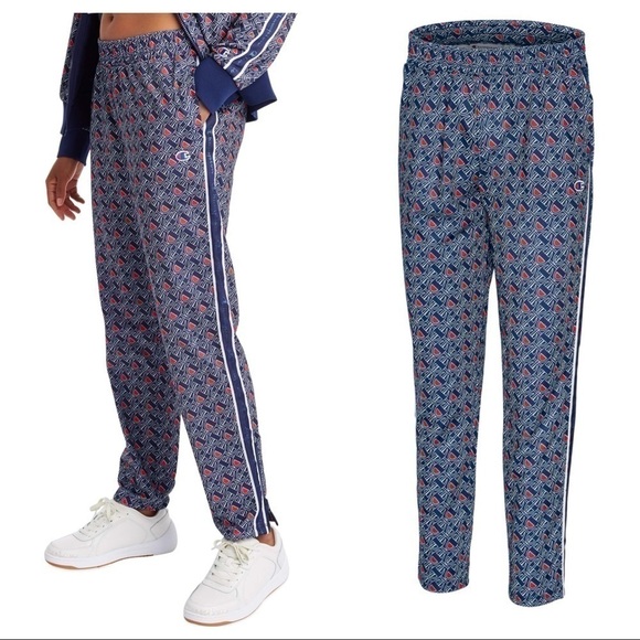 Champion Womens Track Pants, C Link Logo Athletic Navy size XS - Picture 1 of 9